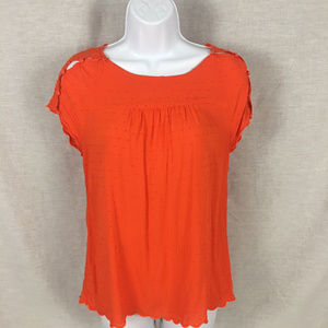 Anthropologie Maeve Blouse Clipdot Buttoned Top